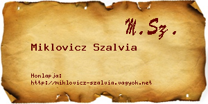 Miklovicz Szalvia névjegykártya